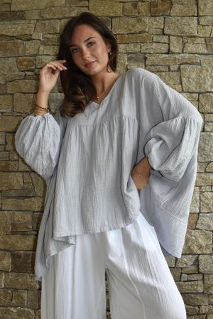 Suri Cushion Cotton Artist Smock Pearl